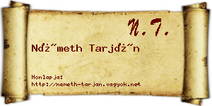 Németh Tarján névjegykártya